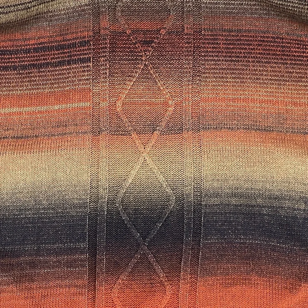 Baciano Bacci Southwest Print Cowl Neck Sweater Cape Womens M Boho Autumn Layers